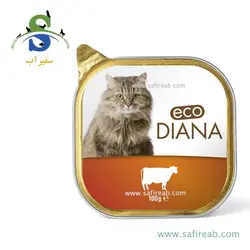 کنسرو کاسه ای گربه بالغ حاوی گوشت گوساله (100 گرم) دیانا