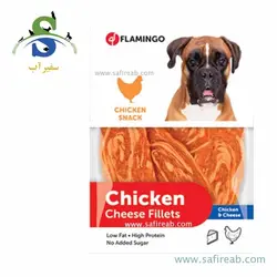 اسنک فیله سگ با طعم مرغ و پنیر (85 گرم) فلامینگو