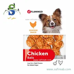 اسنک توپی سگ با طعم مرغ و برنج (75 گرم) فلامینگو