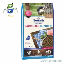 غذای خشک مخصوص توله سگ نژاد متوسط در 3 وزن (15،3،1 کیلوگرم) بوش