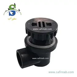 فیتینگ در پوش دار ورود و خروج آب آکواریوم زانو 90 درجه