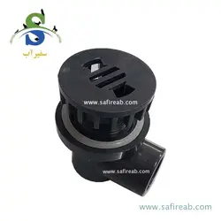 فیتینگ در پوش دار ورود و خروج آب آکواریوم زانو 90 درجه