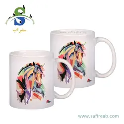 ماگ سرامیکی طرح هفت رنگ پیتکو