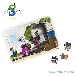پازل چوبی اسب و اسبکش در 3 طرح مختلف