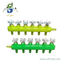 شیر تقسیم هوا آکواریوم 5 خروجی پلاستیکی