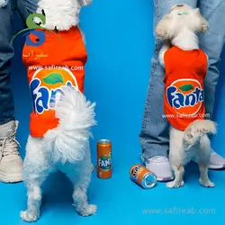 رکابی سگ و گربه طرح Fanta (سایز XL ، L ، M) رکسی