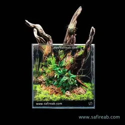 آکواریوم مسابقاتی شیشه کریستال مدل مربع یونیک