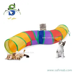 تونل بازی گربه مدل رنگین کمانی