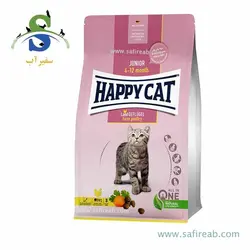 غذای خشک سوپر پرمیوم بچه گربه جونیور 4 تا 12 ماه حاوی گوشت مرغ (10 کیلوگرم) هپی کت