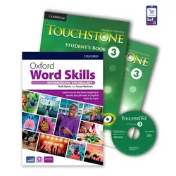 Touchstone 3 + Oxford Word Skills Intermediate - پک تاچ استون 3 و ورد اسکیلز