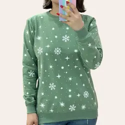 بلوز زنانه تمام چاپ طرح دونه برفی | فروشگاه سلام مامانی