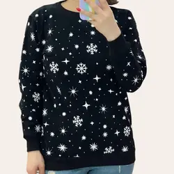 بلوز زنانه تمام چاپ طرح دونه برفی | فروشگاه سلام مامانی