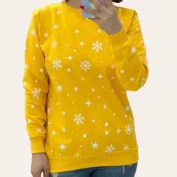 بلوز زنانه تمام چاپ طرح دونه برفی | فروشگاه سلام مامانی