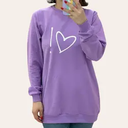 تونیک زنانه طرح قلب جنس پنبه دورس | فروشگاه سلام مامانی