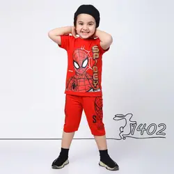خرید و قیمت ست پسرانه تیشرت شلوارک مرد عنکبوتی سایز 40 تا 55