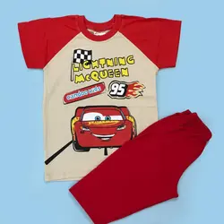 خرید و قیمت تیشرت شلوارک پسرانه طرح مکویین سایز 40 تا 55