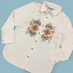 خرید و قیمت تونیک شومیزی گلدوزی طرح لوزی برجسته