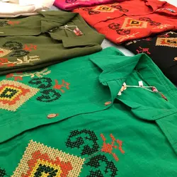 خرید و قیمت تونیک شومیزی گلدوزی طرح لوزی برجسته