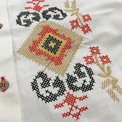 خرید و قیمت تونیک شومیزی گلدوزی طرح لوزی برجسته