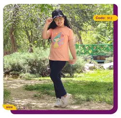 تیشرت ساپورت دخترانه طرح فرشته سایز 50 تا 65