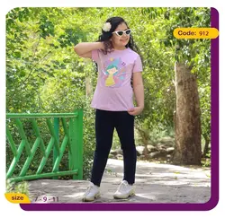 تیشرت ساپورت دخترانه طرح فرشته سایز 50 تا 65