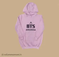 هودی زنانه جنس دورس دو نخ تو کرک طرح BTS