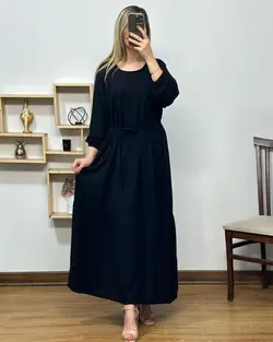 خرید و قیمت پیراهن ساحلی ساده کمربنددار ویژه محرم