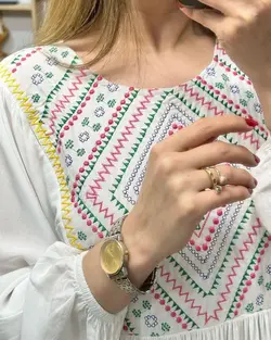 خریدو قیمت پیراهن ساحلی سوزن دوزی