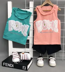 تاپ شلوارک POWI پولک دار | فروشگاه سلام مامانی | فروش انواع لباس زنانه با مناسبترین قیمت