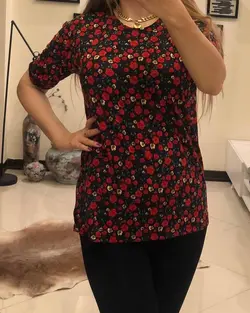 بلوز بهاره گیاهی آستین بلند و آستین کوتاه | بلوز بهاری با ارزانترین قیمت | فروشگاه سلام مامانی