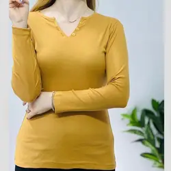 بلوز زنانه یقه دلبری جنس پنبه فانریپ نرمینه| سلام مامانی