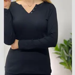 بلوز زنانه یقه دلبری جنس پنبه فانریپ نرمینه| سلام مامانی