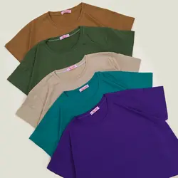 تیشرت‌ ساده رنگی جنس نخ پنبه | فروشگاه سلام مامانی