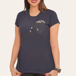 خرید و قیمت تیشرت جیب گلدوزی در 2 سایز | فروشگاه سلام مامانی