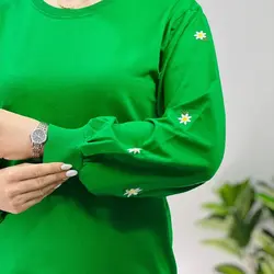 بلوز زنانه آستین گلدوزی بابونه پانیز  | فروشگاه سلام مامانی