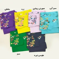 بلوز زنانه آستین پر گل جنس نخ پنبه | سلام مامانی