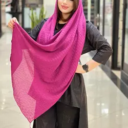 خرید و قیمت شال نخی تسلا منگوله دار