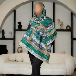 خرید و قیمت شال موهر طرح خطی