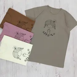 خرید و قیمت تیشرت زنانه طرح فانتزی دختر شاد  | پوشاک سلام مامانی