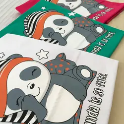 تیشرت زنانه لانگ طرح پاندای بامزه  | فروشگاه سلام مامانی