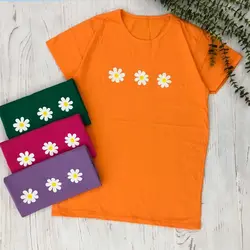 خرید و قیمت تیشرت زنانه طرح گل بابونه | پوشاک سلام مامانی