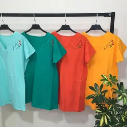 خرید و قیمت تیشرت زنانه یقه هفت گلدوزی شده رزیتا