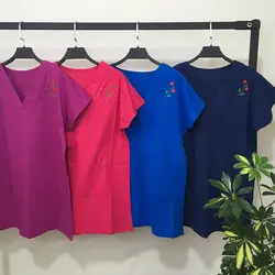 خرید و قیمت تیشرت زنانه یقه هفت گلدوزی شده رزیتا