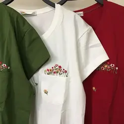 خرید و قیمت تیشرت جیب گلدوزی در 2 سایز | فروشگاه سلام مامانی