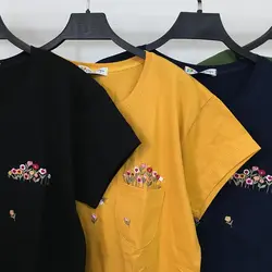 خرید و قیمت تیشرت جیب گلدوزی در 2 سایز | فروشگاه سلام مامانی