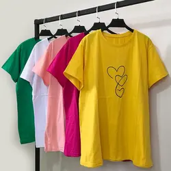 خرید و قیمت تیشرت لانگ طرح 3 قلب | پوشاک سلام مامانی