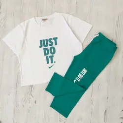 خرید و قیمت ست کراپ شلوارک زنانه طرح JUST DO IT