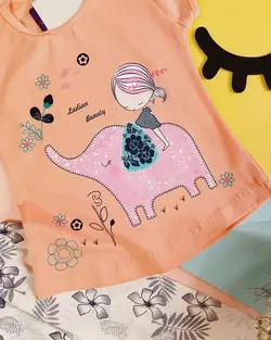 تیشرت شلوارک برمودا دخترانه سایز 40 تا 50 | سلام مامانی