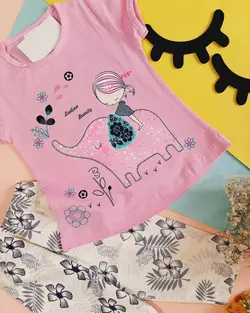 تیشرت شلوارک برمودا دخترانه سایز 40 تا 50 | سلام مامانی