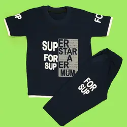 خرید و قیمت تیشرت شلوارک پسرانه طرح سوپر استار